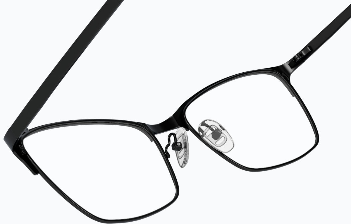 See-through view of Rectangle Glasses 3216921 in Black thumbnail