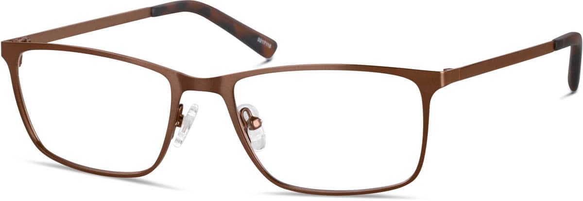 Angle view of Rectangle Glasses 3217115 in Copper