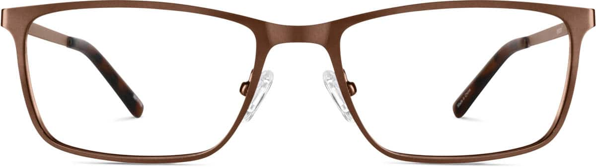 Front view of Rectangle Glasses 3217115 in Copper