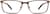 Front view of Rectangle Glasses 3217115 in Copper thumbnail