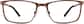 Front view of Rectangle Glasses 3217115 in Copper thumbnail