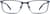 Front view of Rectangle Glasses 3217116 in Peacock thumbnail