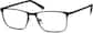 Angle view of Rectangle Glasses 3217121 in Black thumbnail