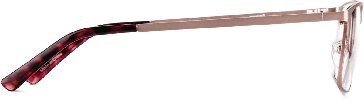 Side view of Rectangle Glasses 3217219 in Rose Gold