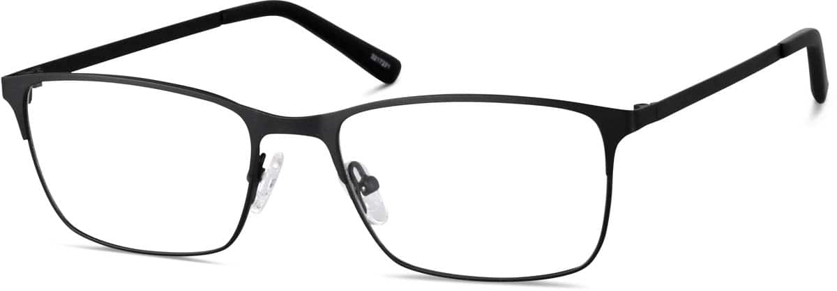 Angle view of Rectangle Glasses 3217221 in Black