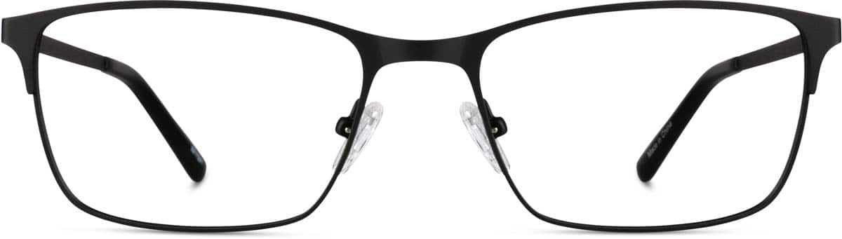 Front view of Rectangle Glasses 3217221 in Black