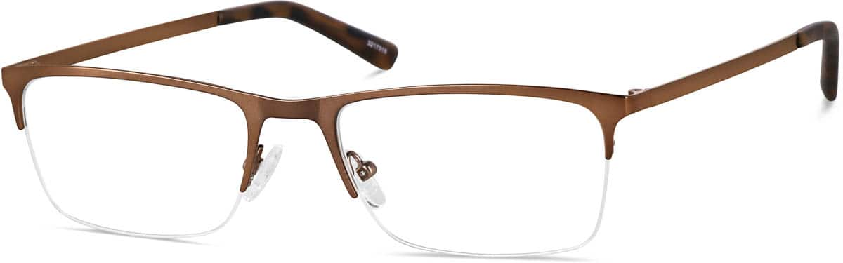 Angle view of Rectangle Glasses 3217315 in Copper