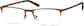 Angle view of Rectangle Glasses 3217315 in Copper thumbnail