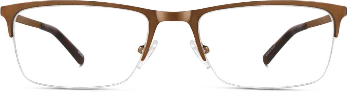 Front view of Rectangle Glasses 3217315 in Copper