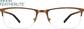 Front view of Rectangle Glasses 3217315 in Copper thumbnail