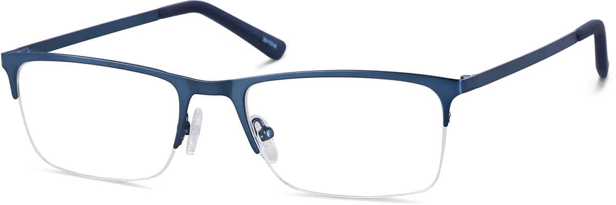 Angle view of Rectangle Glasses 3217316 in Peacock