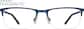 Front view of Rectangle Glasses 3217316 in Peacock thumbnail