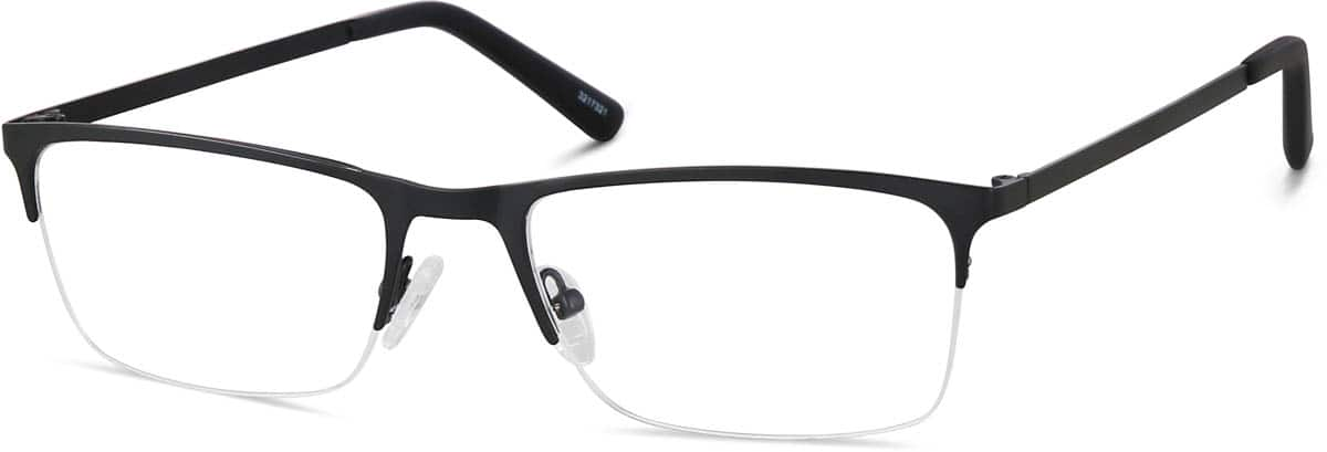 Angle view of Rectangle Glasses 3217321 in Black