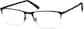 Angle view of Rectangle Glasses 3217321 in Black thumbnail