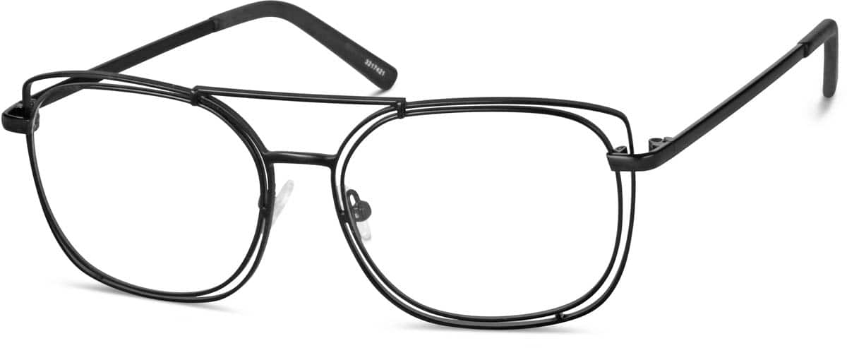 Angle view of Aviator Glasses 3217421 in Black