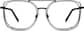 Front view of Square Glasses 3217421 in Black thumbnail