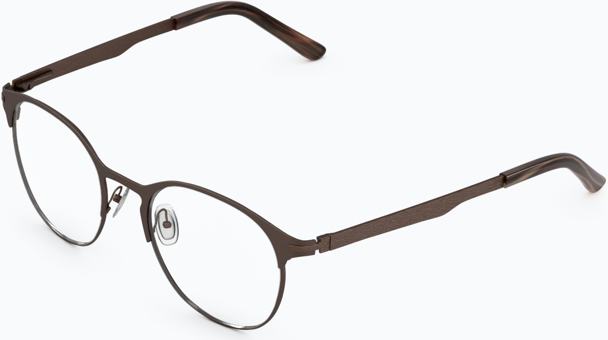 Angle view of Browline Glasses 3218215 in Brown thumbnail