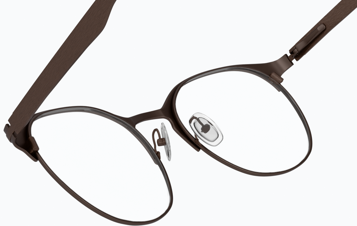 See-through view of Browline Glasses 3218215 in Brown thumbnail