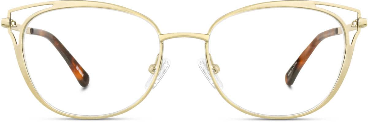 Front view of Cat-Eye Glasses 3218314 in Gold