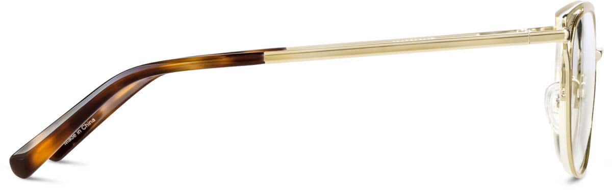 Side view of Cat-Eye Glasses 3218314 in Gold