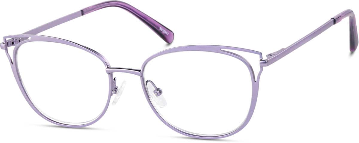 Angle view of Cat-Eye Glasses 3218317 in Lavender