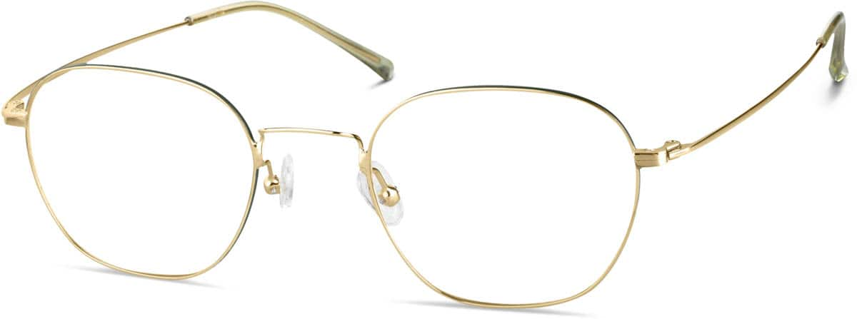 Angle view of Square Glasses 3218414 in Gold