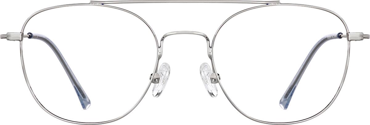 silver aviator glasses