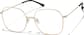 Angle view of Square Glasses 3218614 in Gold thumbnail