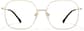 Front view of Square Glasses 3218614 in Gold thumbnail