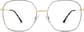 Front view of Square Glasses 3218621 in Black/Gold thumbnail