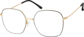 Angle view of Square Glasses 3218621 in Black/Gold thumbnail