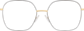 Front view of Square Glasses 3218621 in Black/Gold thumbnail