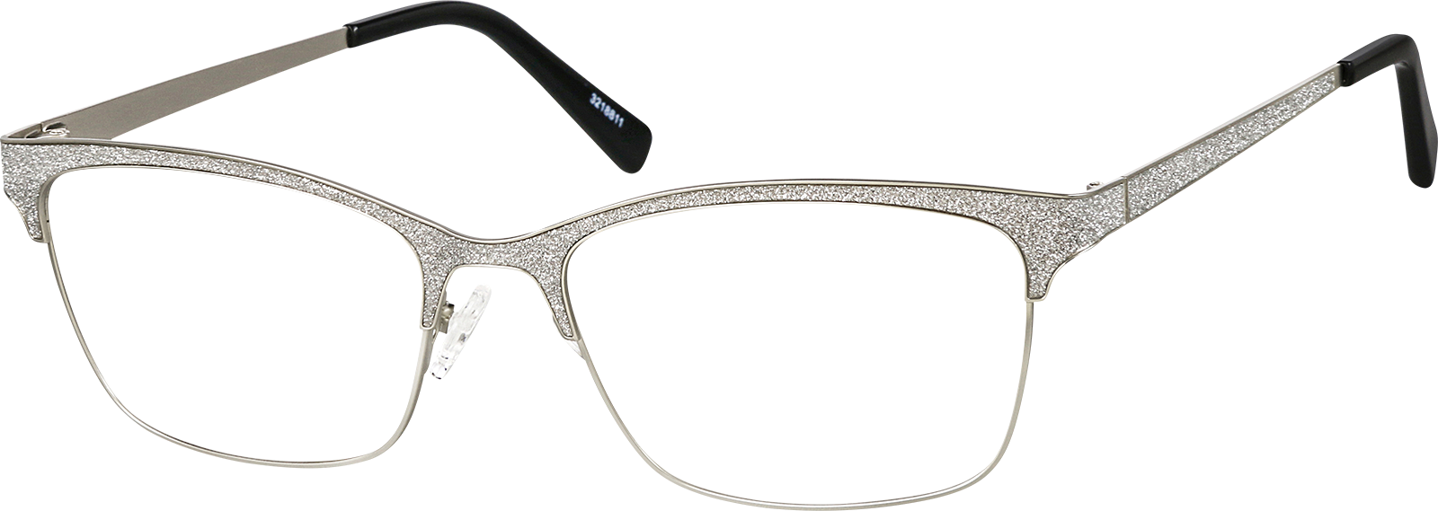 Silver Browline Glasses #3218811 | Zenni Optical