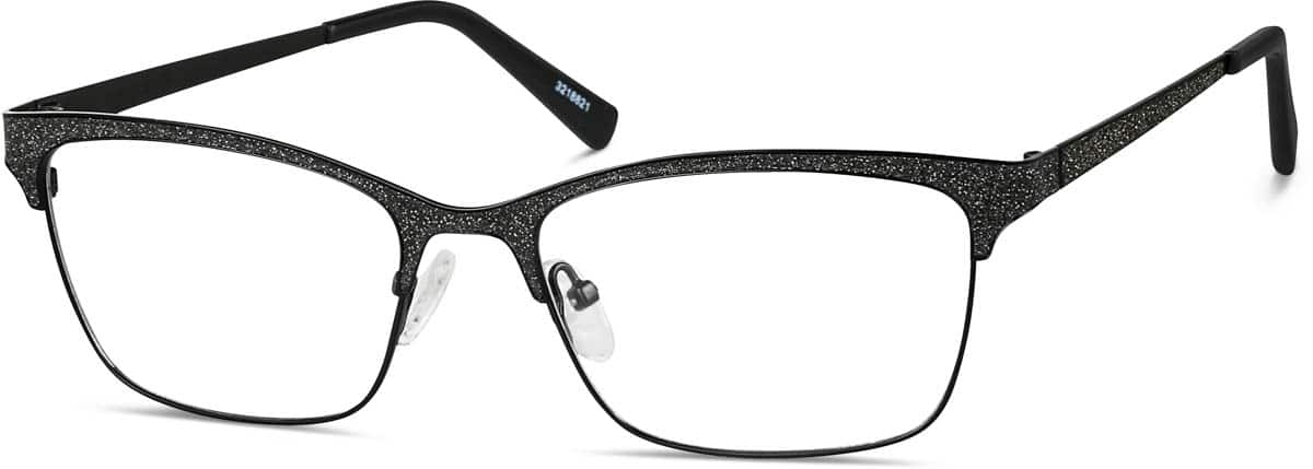 Angle view of Browline Glasses 3218821 in Black