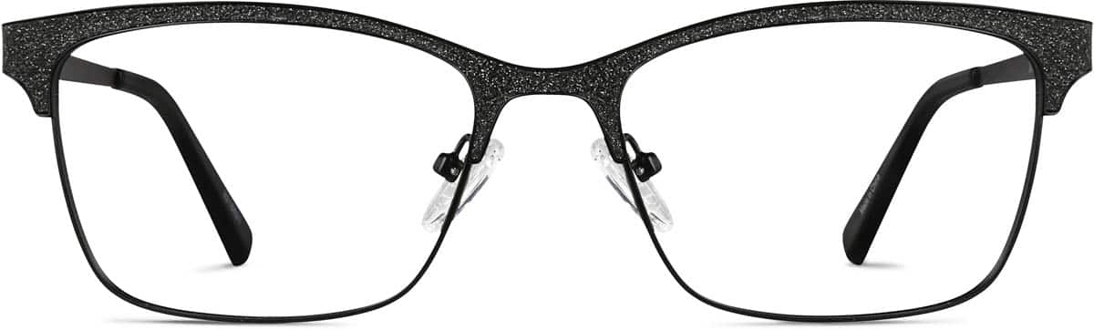 Front view of Browline Glasses 3218821 in Black