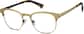 Angle view of Browline Glasses 321914 in Gold thumbnail