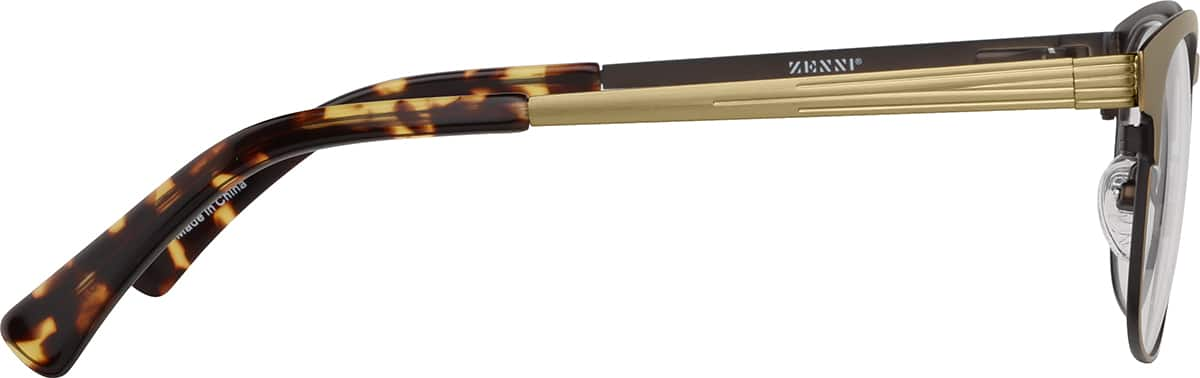 Side view of Browline Glasses 321914 in Gold