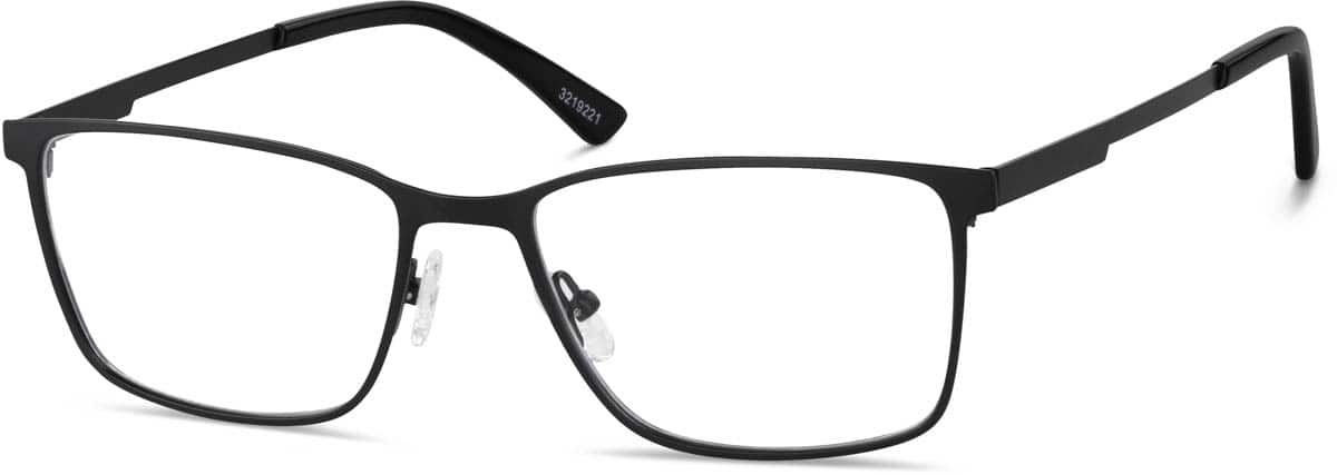 Angle view of Rectangle Glasses 3219221 in Black