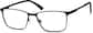 Angle view of Rectangle Glasses 3219221 in Black thumbnail