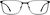 Front view of Rectangle Glasses 3219221 in Black thumbnail