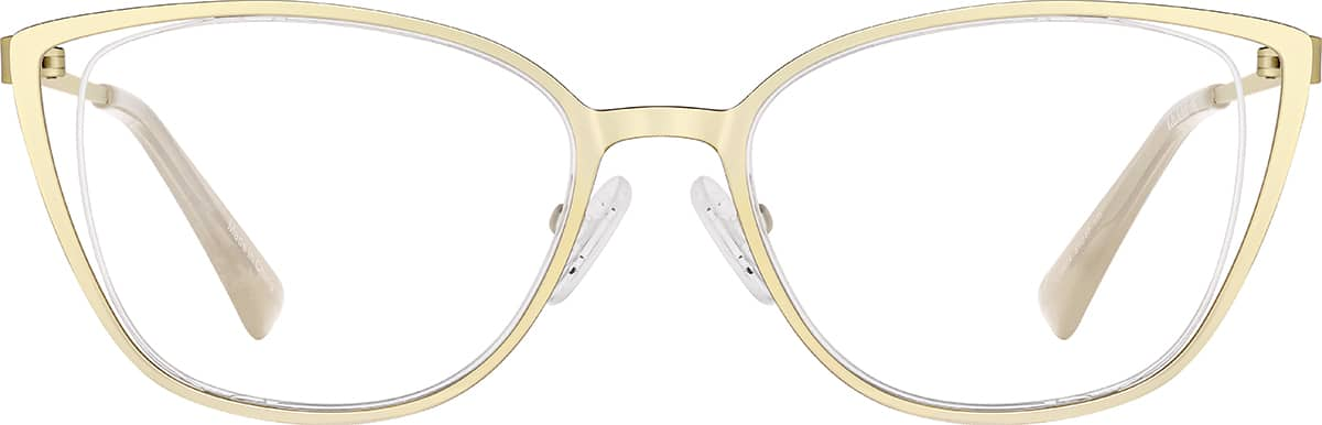 Front view of Cat-Eye Glasses  3219514 in Gold