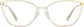 Front view of Cat-Eye Glasses 3219514 in Gold thumbnail