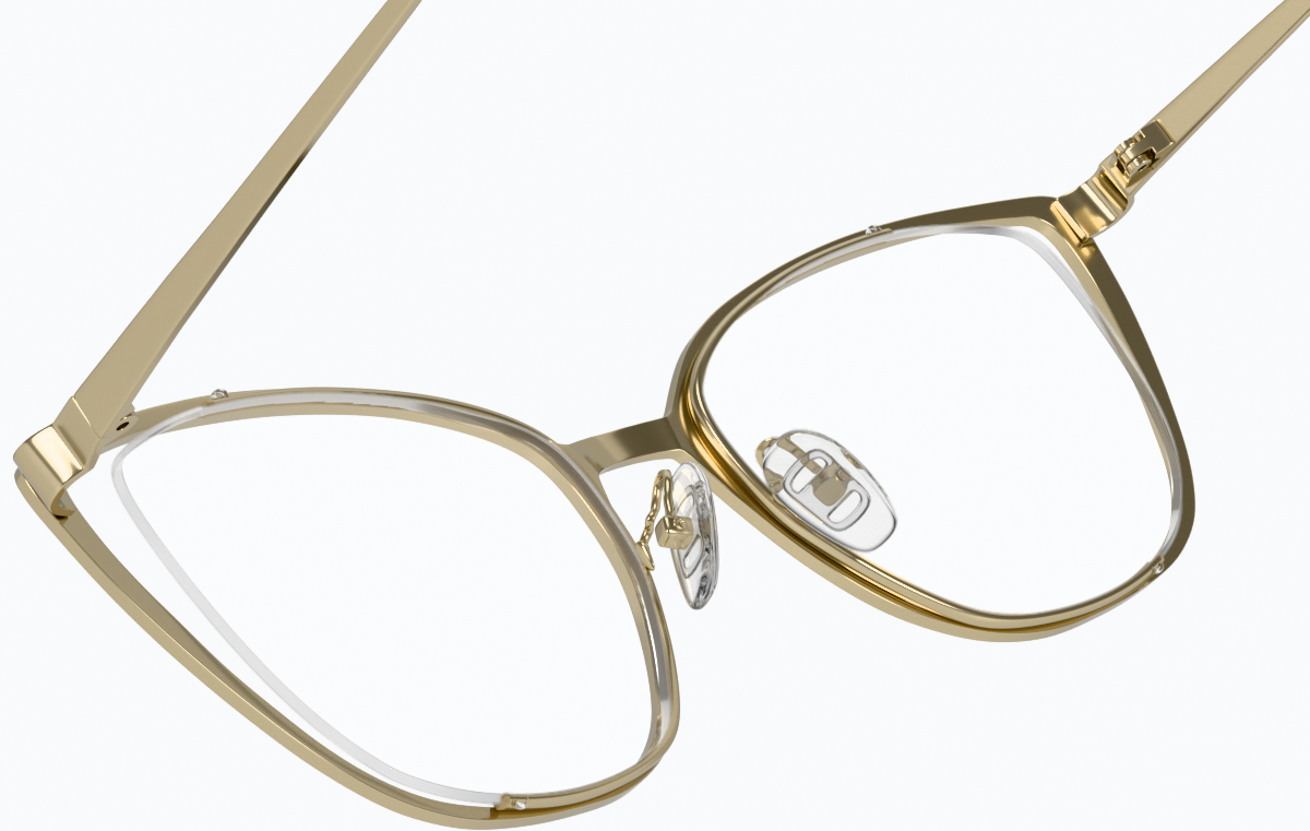 See-through view of Cat-Eye Glasses 3219514 in Gold thumbnail