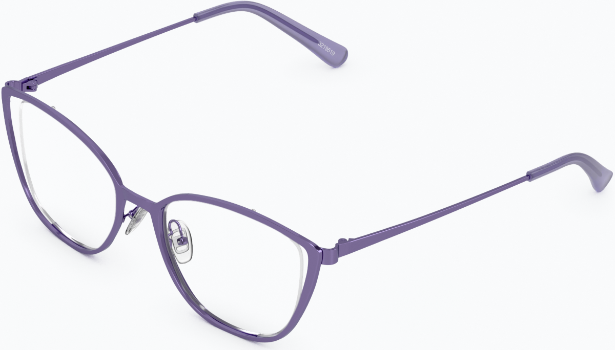 Angle view of Cat-Eye Glasses 3219517 in Purple thumbnail