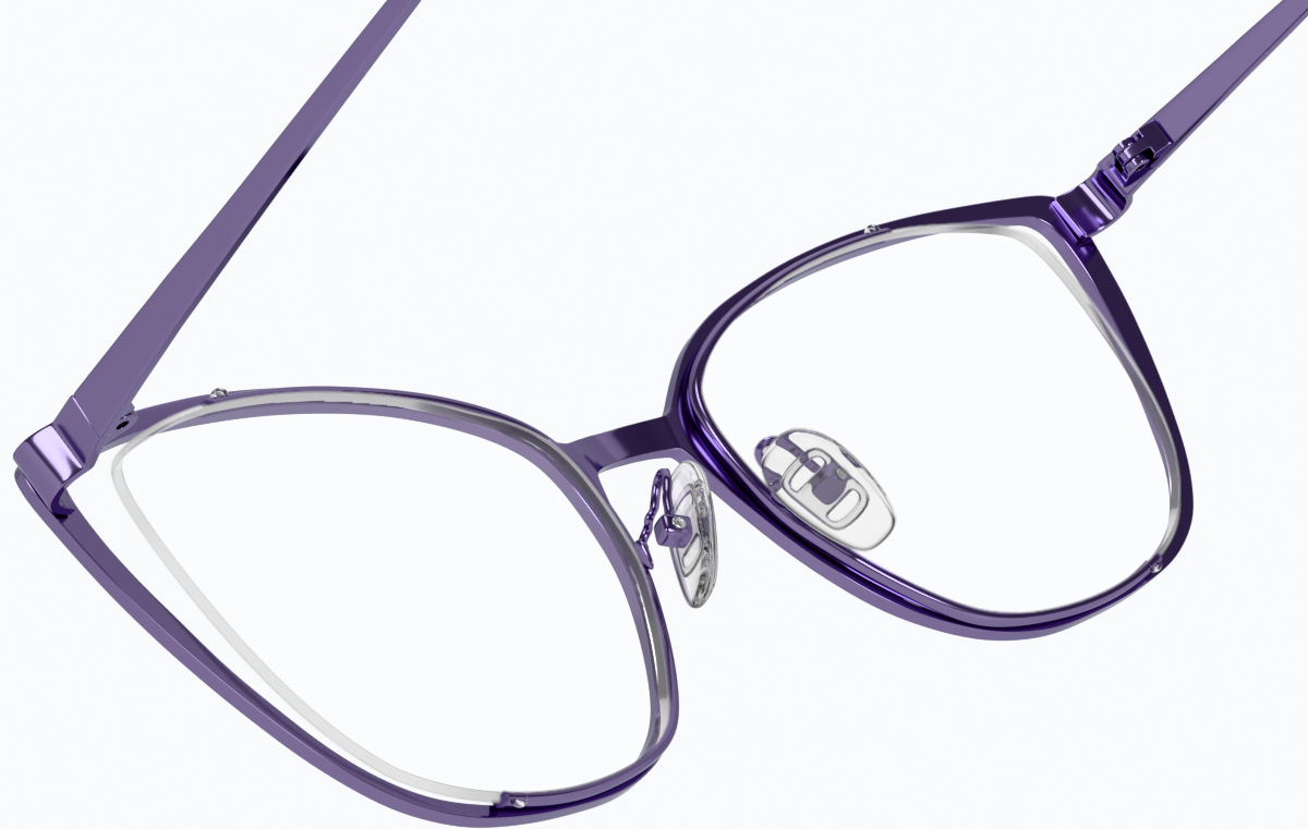 See-through view of Cat-Eye Glasses 3219517 in Purple thumbnail