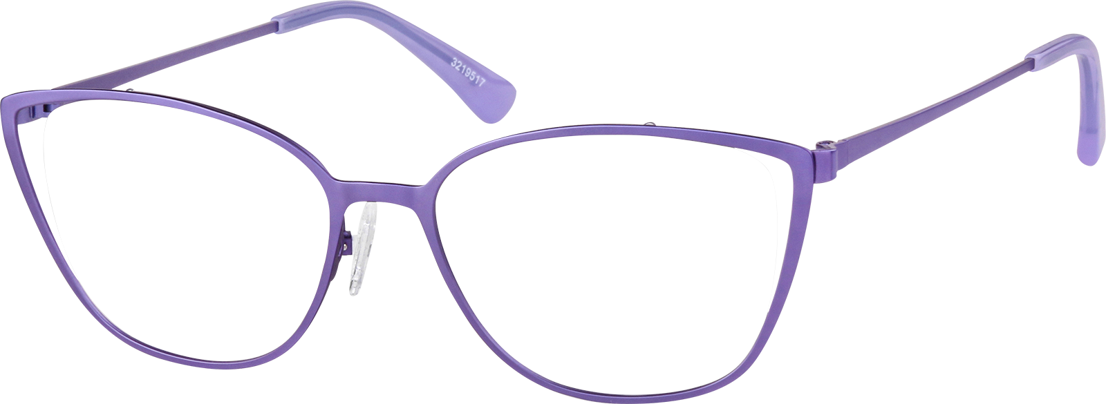 Angle view of Cat-Eye Glasses  3219517 in Purple