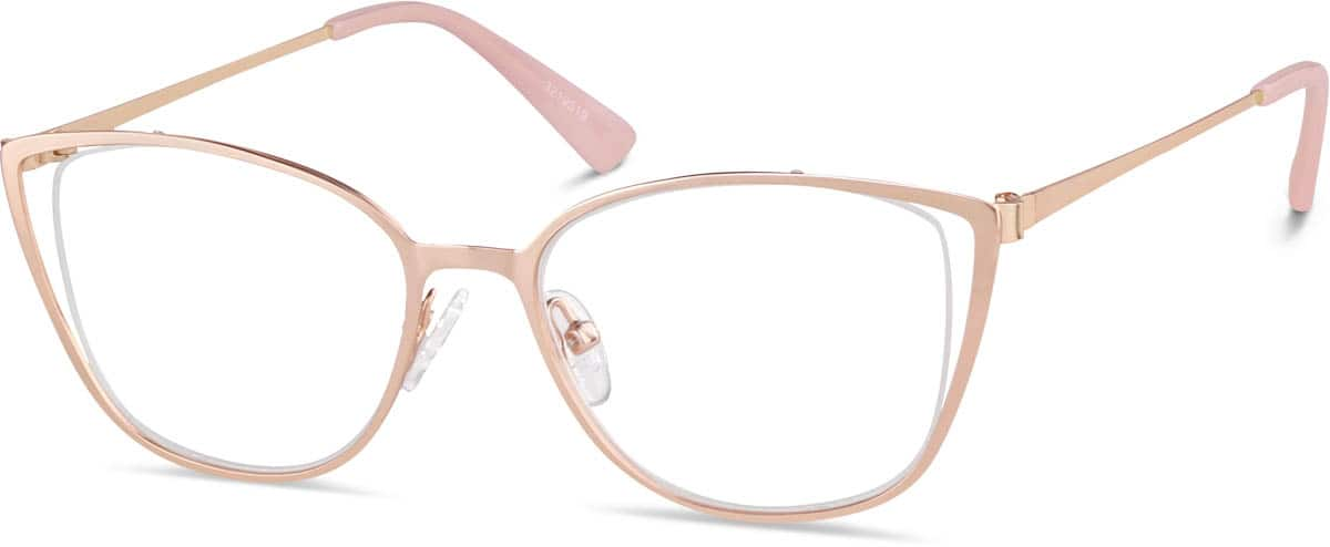 Angle view of Cat-Eye Glasses  3219519 in Rose Gold