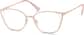Angle view of Cat-Eye Glasses 3219519 in Rose Gold thumbnail