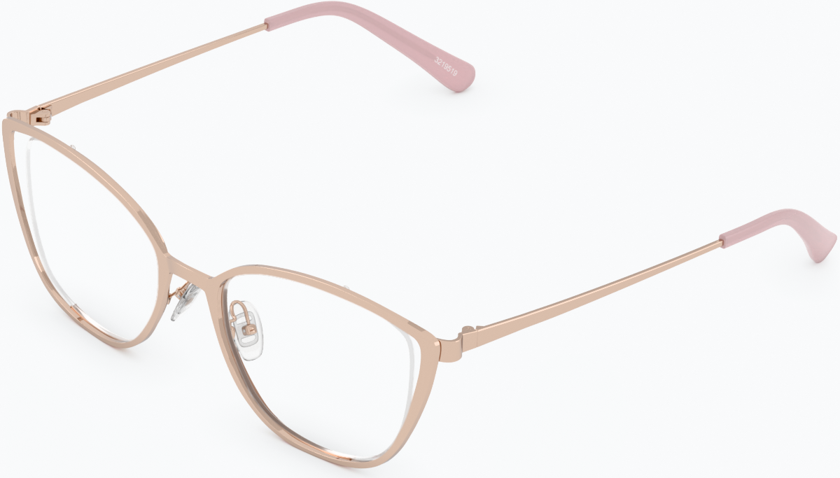 Angle view of Cat-Eye Glasses 3219519 in Rose Gold thumbnail