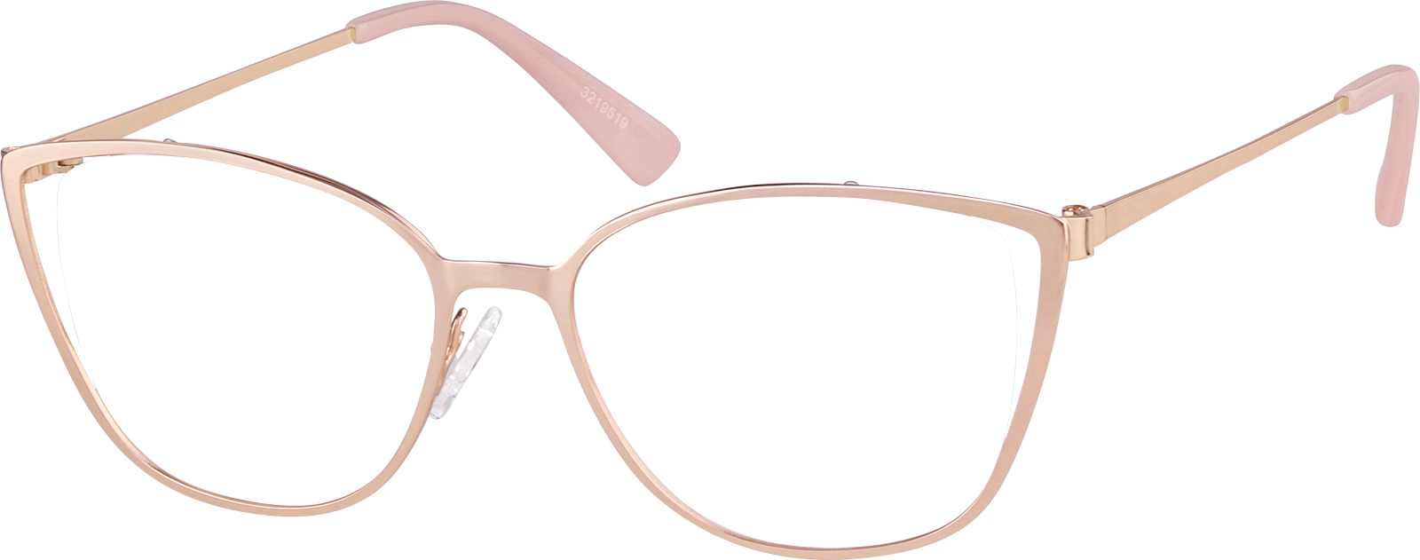 Angle view of Cat-Eye Glasses  3219519 in Rose Gold